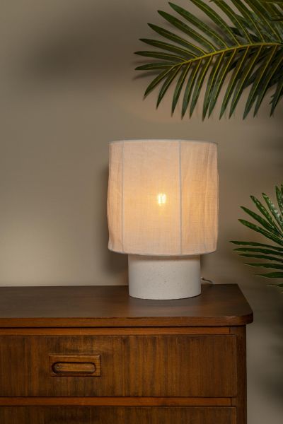Lucide TISSAJA - Table lamp - Ø 20 cm - 1xE14 - White